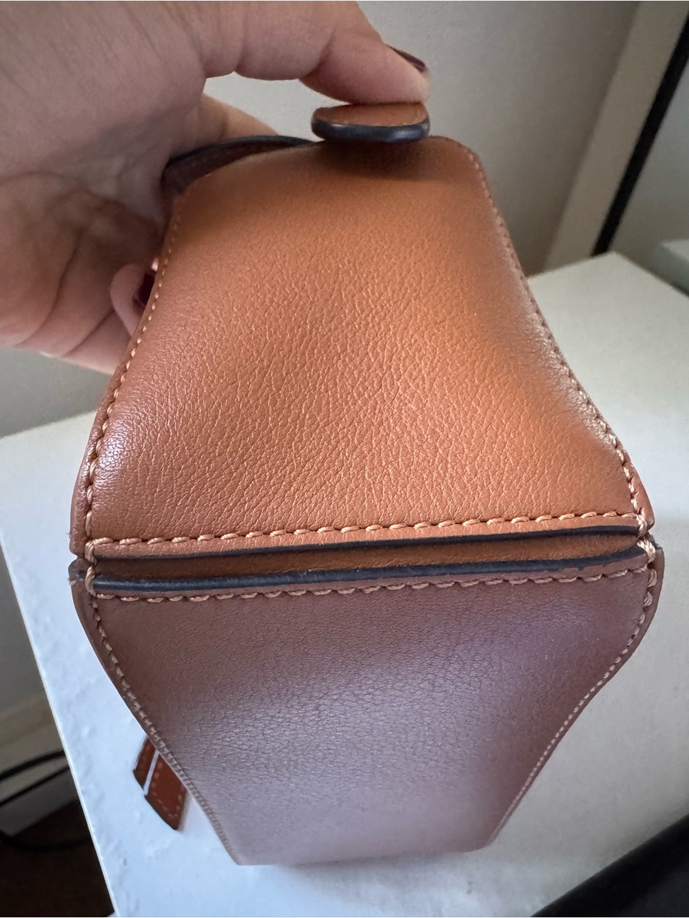 Loewe Tan Calfskin Mini Puzzle Small Top-Handle Leather Bag- PRICE IS FIRM - Picture 6 of 14